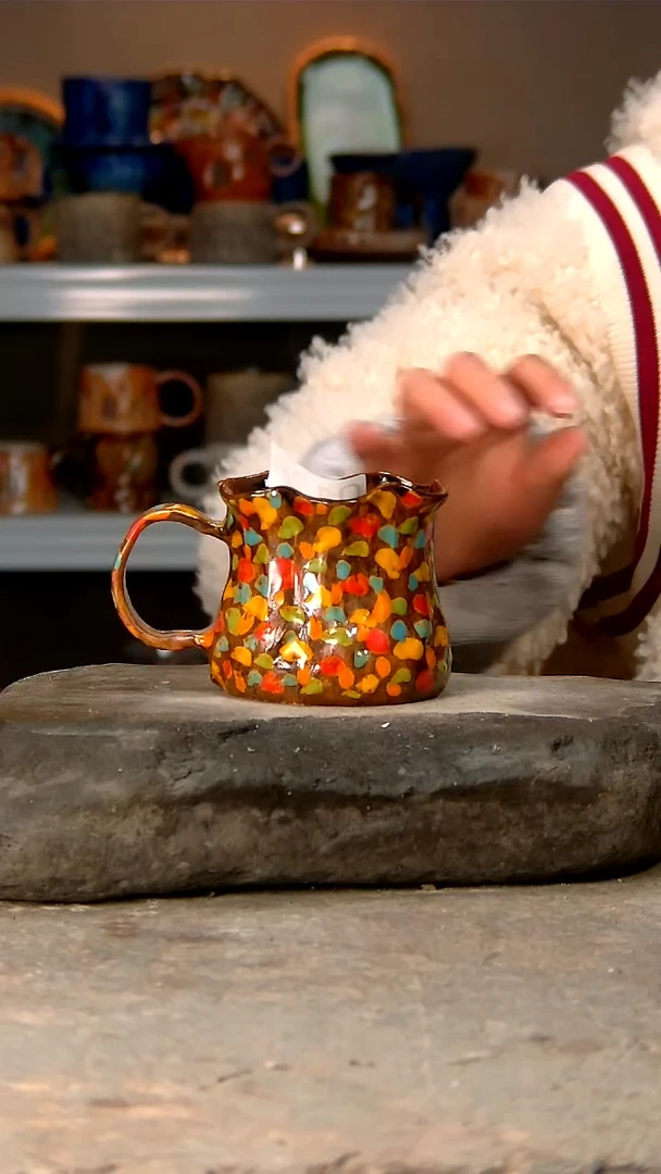 【闪购商品】128高温釉下手工同款，微波炉烤箱可进