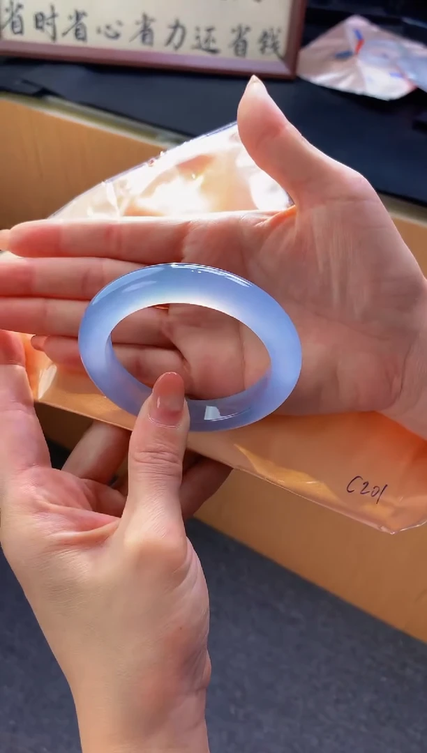 未镶嵌手镯翡翠-C201 圈口53.9