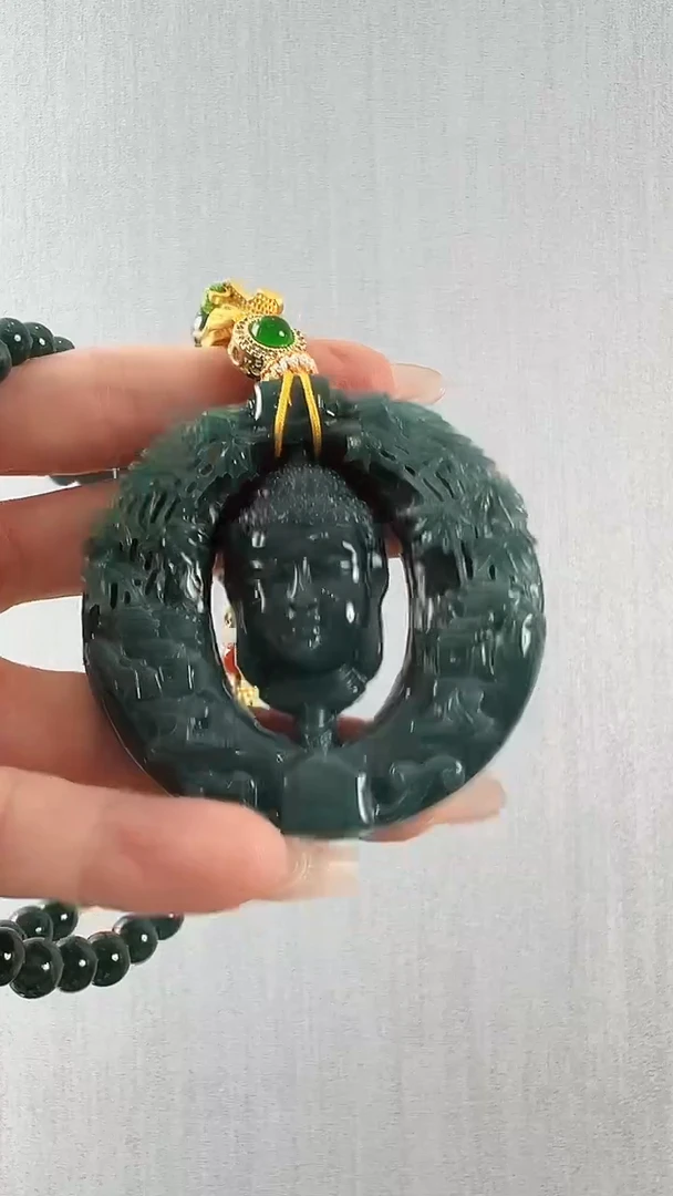 颈饰未镶嵌翡翠阿弥陀佛