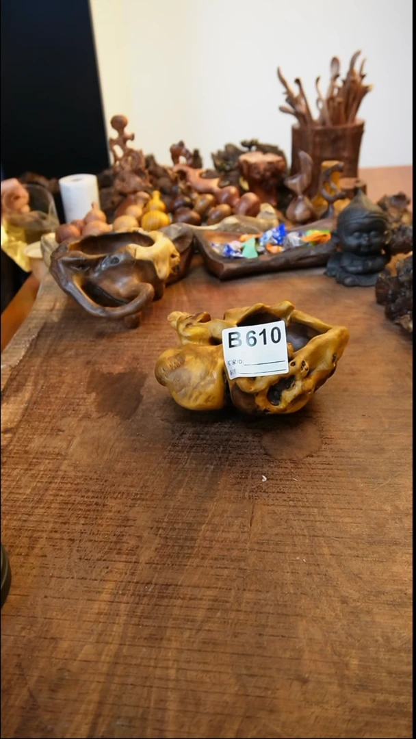 茉*?B610鹰瞳手作硬木工艺果盘