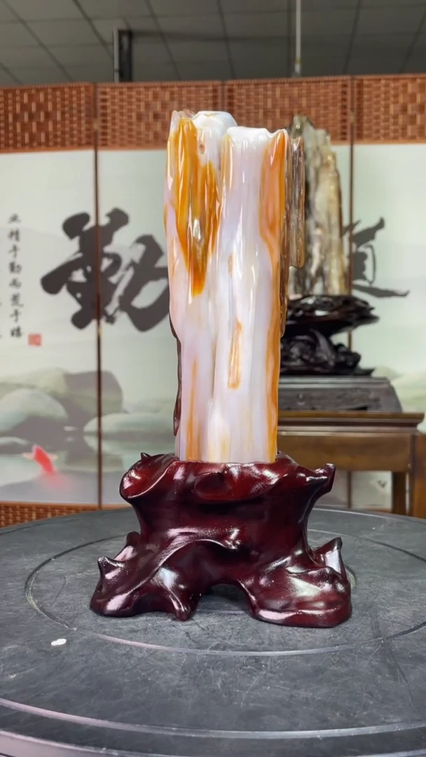 未镶嵌珠宝奇石硅化玉高25