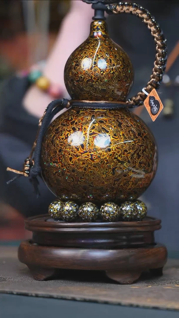 【闪购商品】YH150漆艺酒葫芦不包手串及旋转底座