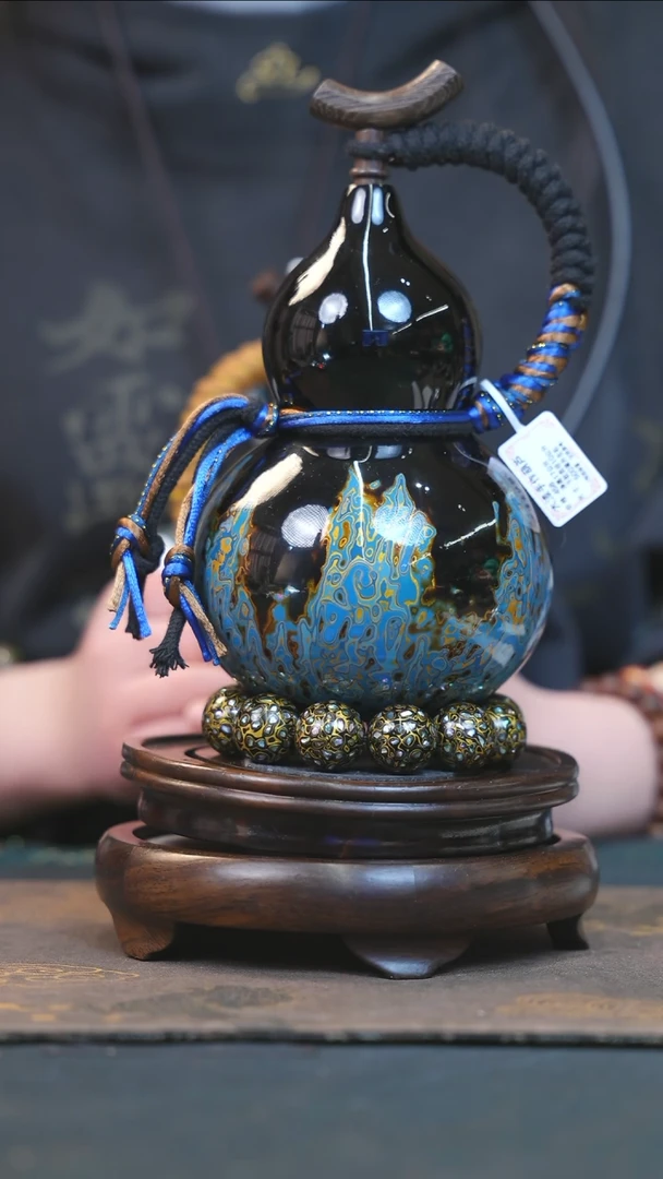 【闪购商品】YJ136漆艺酒葫芦不包手串及旋转底座