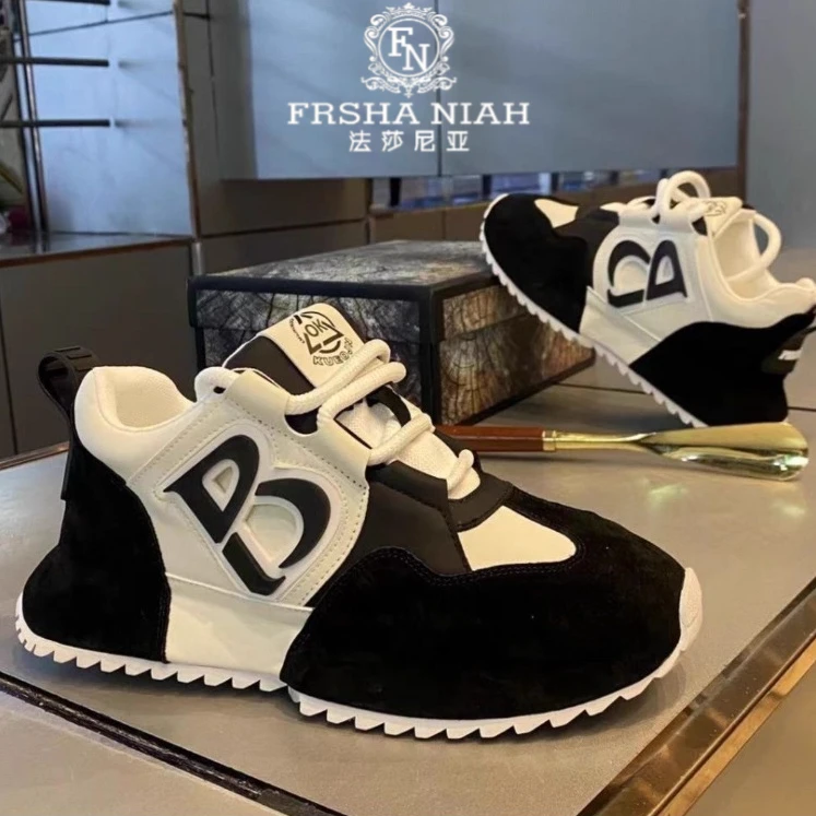 法莎尼亚男款休闲老爹鞋网红款厚底增高耐磨老爹鞋男士开车专用鞋