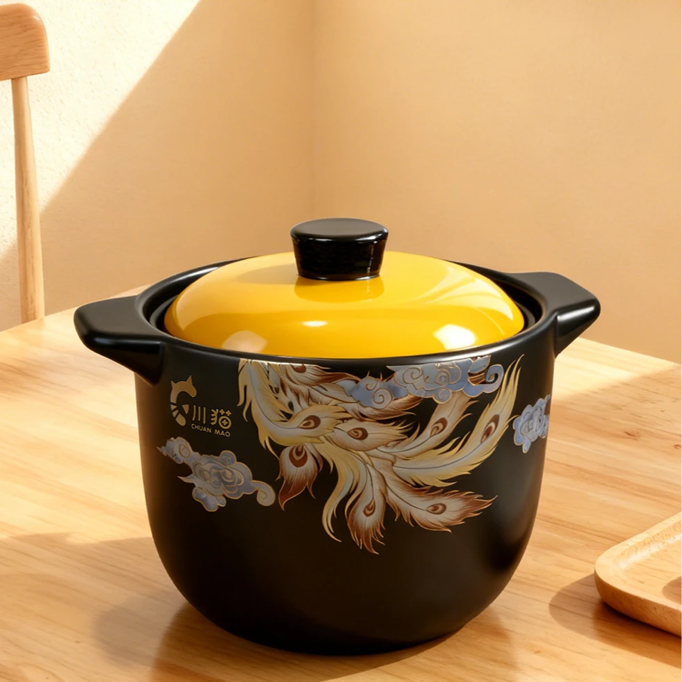 【升级款】7.5升凤尾家用炖煮明火耐高温煲汤砂锅加厚