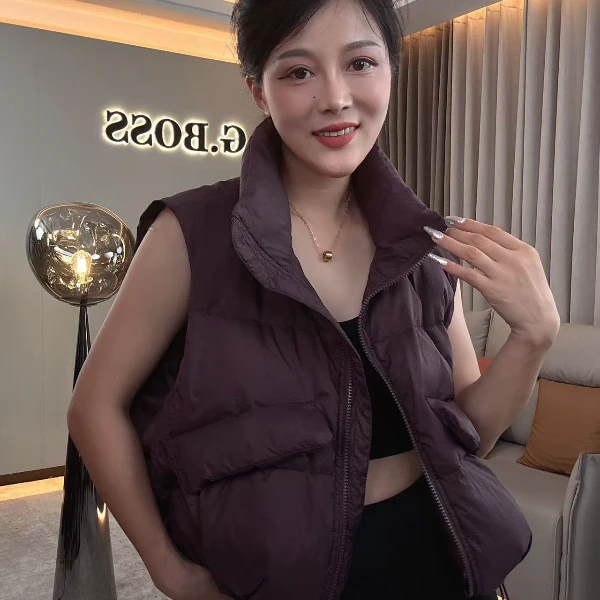 【耿老板6109#P】港风精致短款显高面包服马甲保暖战袍羽绒安心绒服