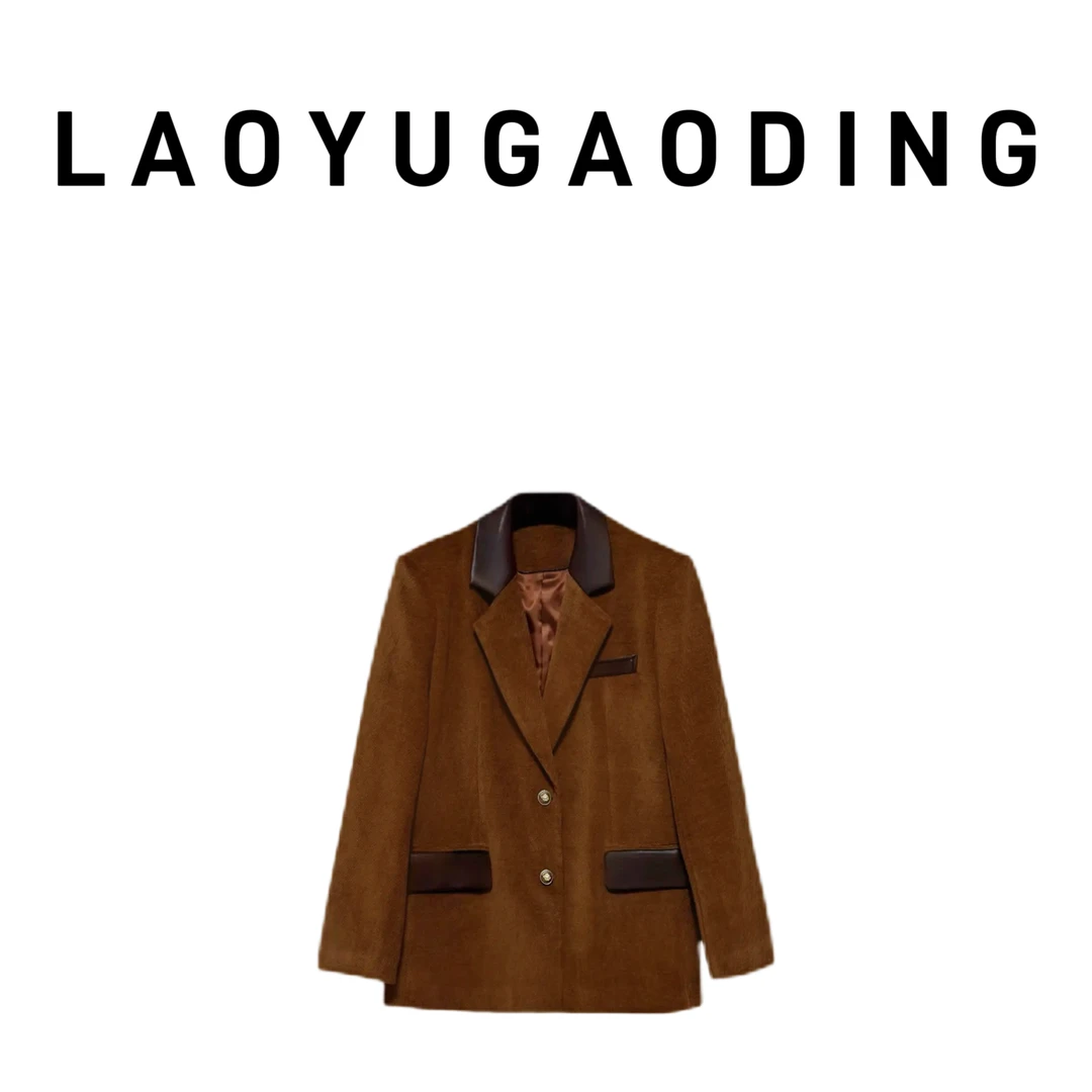 【LAOYUGAODING】高品质-24016新款2025时尚加绒西装羽绒服外套
