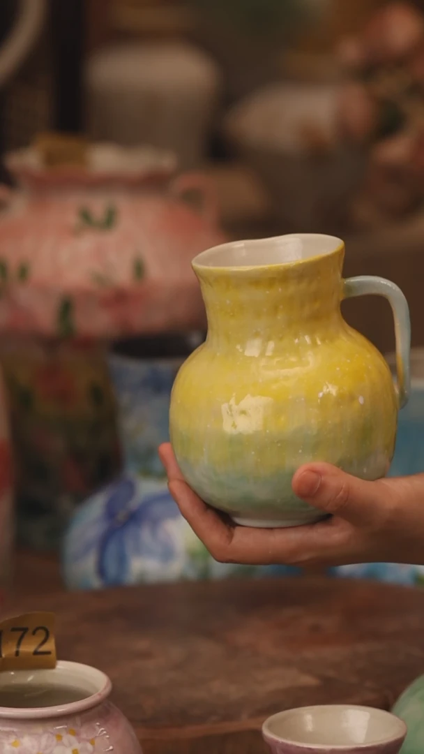 陶瓷408景德镇设计师手作花器摆件侘寂风