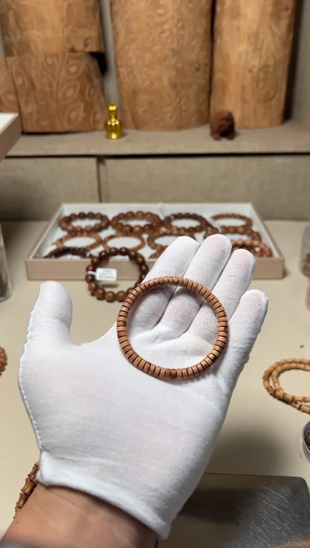 檀香木手串/手链芊*微瑕 3x6药片老山檀香