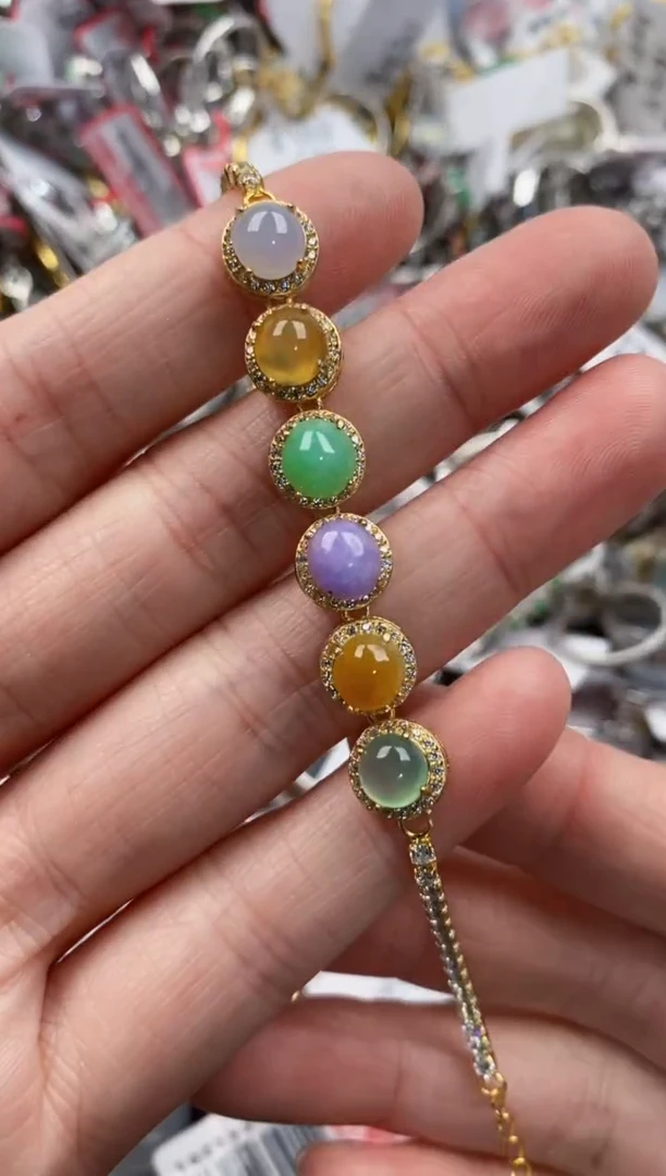 银S925镶嵌戒指翡翠1111----7