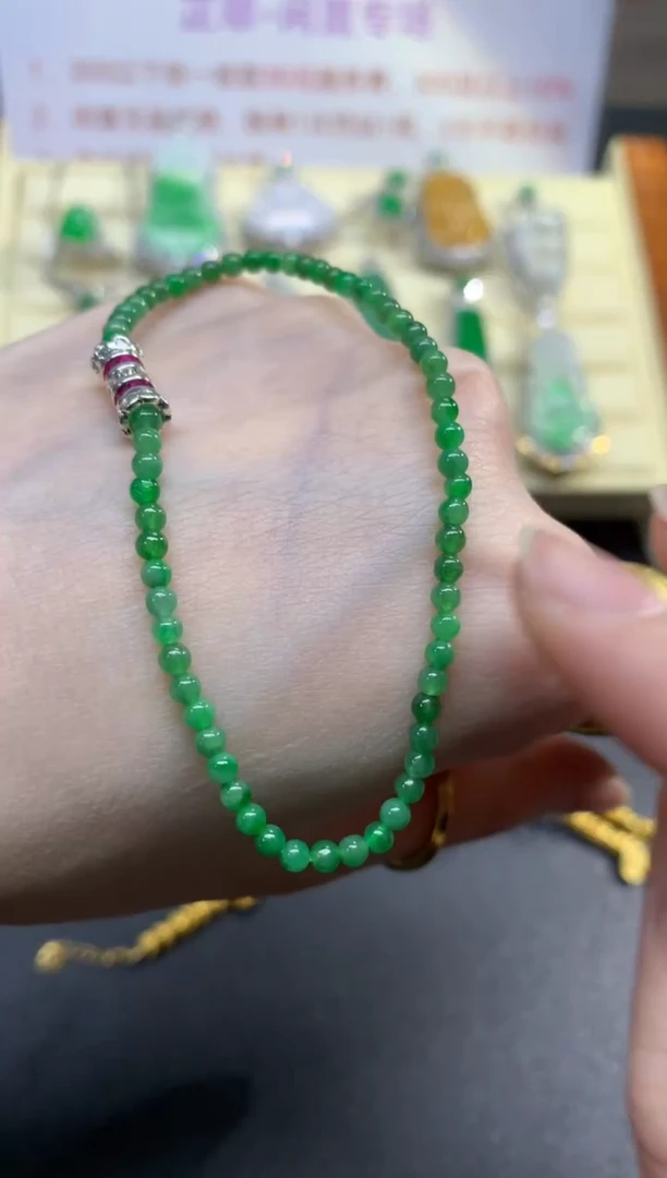 未镶嵌手串翡翠手串|850+85