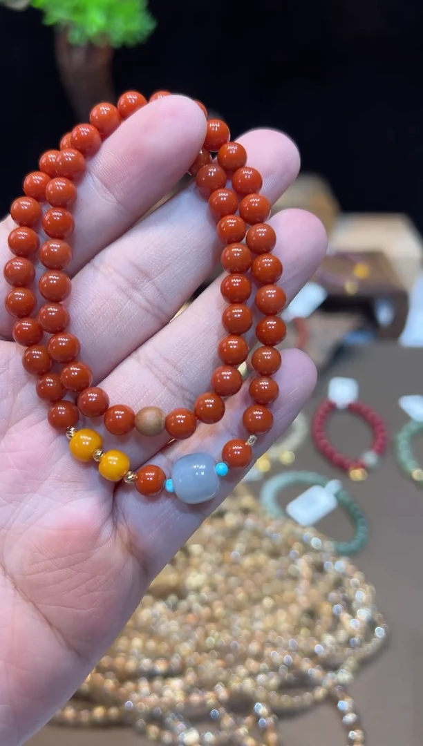 【闪购商品】玛瑙手饰18K金镶嵌手饰@@H2805