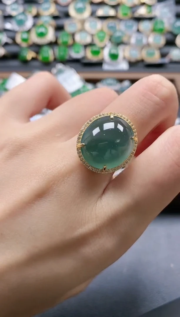 【闪购商品】翡翠戒指银S925镶嵌51511