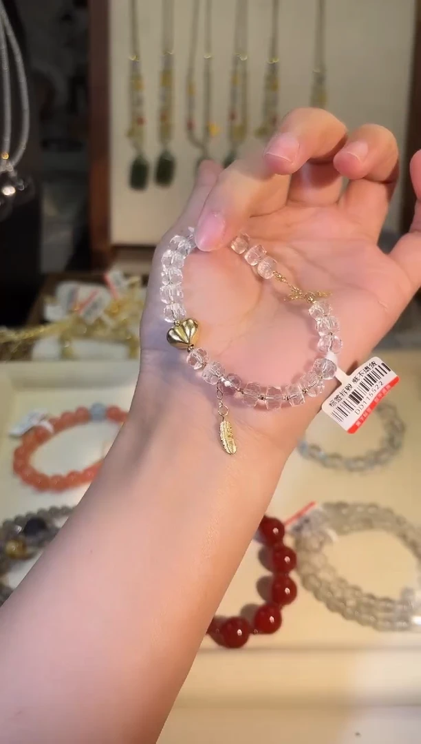 银S925镶嵌手串水晶p021多样性发货一件