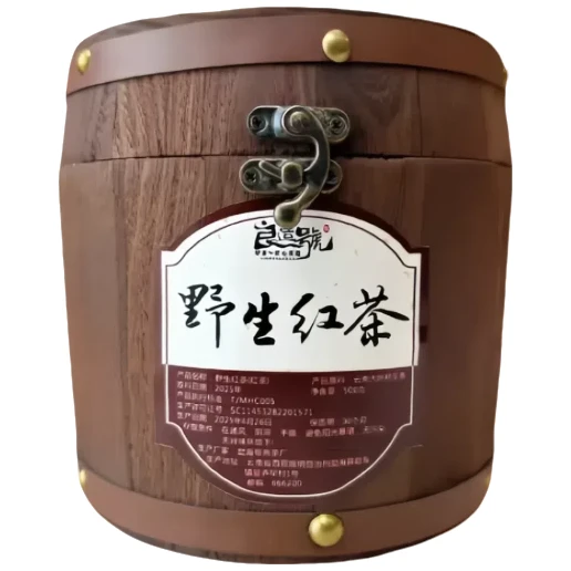 野生古树晒红龙珠/500g   纯圆木桶盒