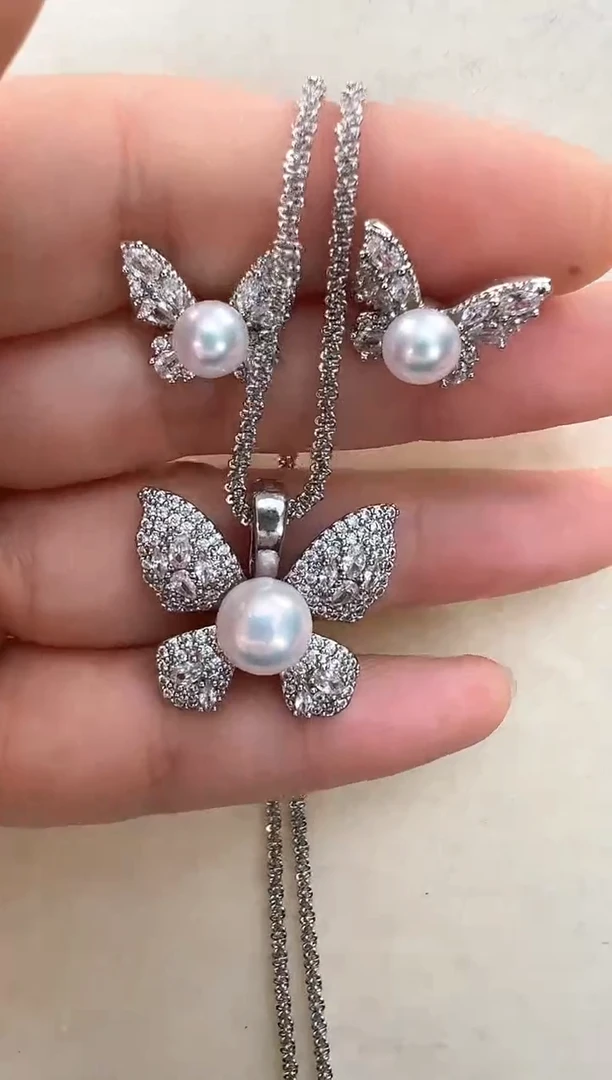 【闪购商品】淡水珍珠耳饰合金福叠套装