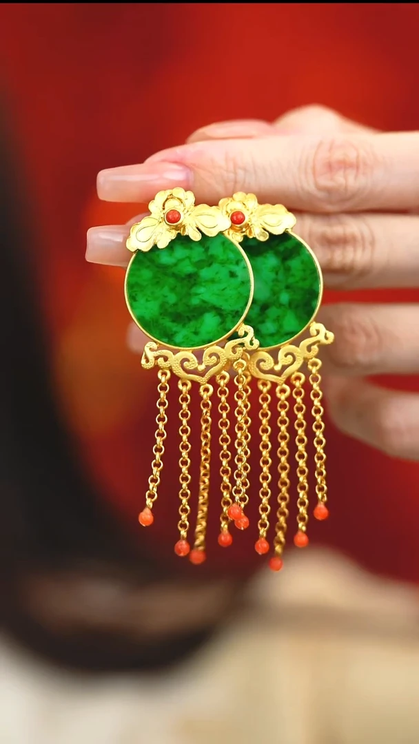 银S925镶嵌挂件翡翠新款