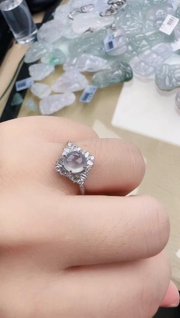 翡翠银S925镶嵌颈饰缅甸翡翠A货