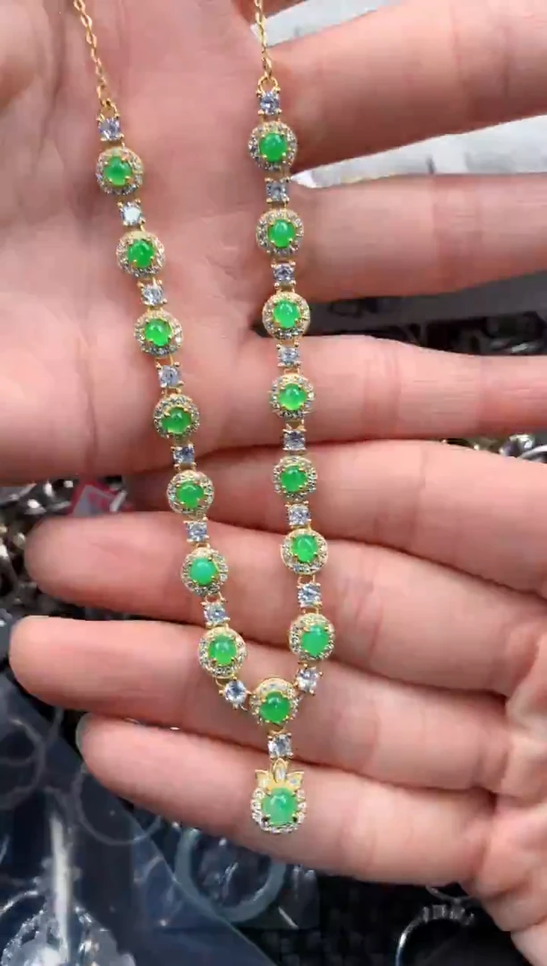 银S925镶嵌戒指翡翠555    1