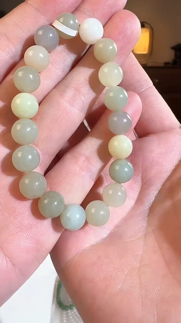 【闪购商品】和田玉多宝圆珠手串未镶嵌多宝圆珠手串卡10mm