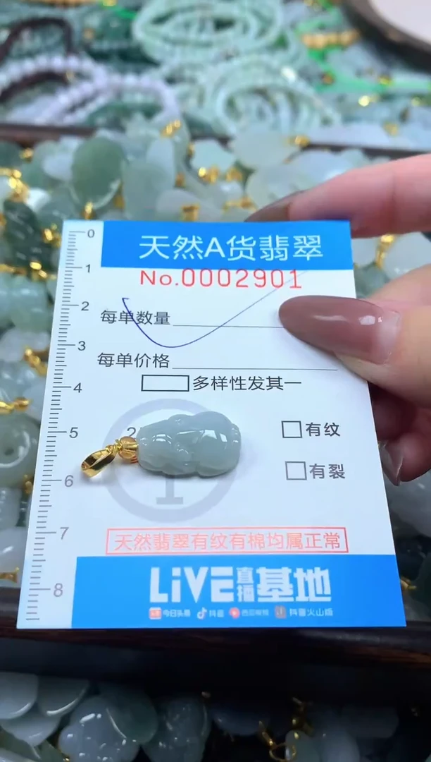 颈饰未镶嵌翡翠净货挂件-2901