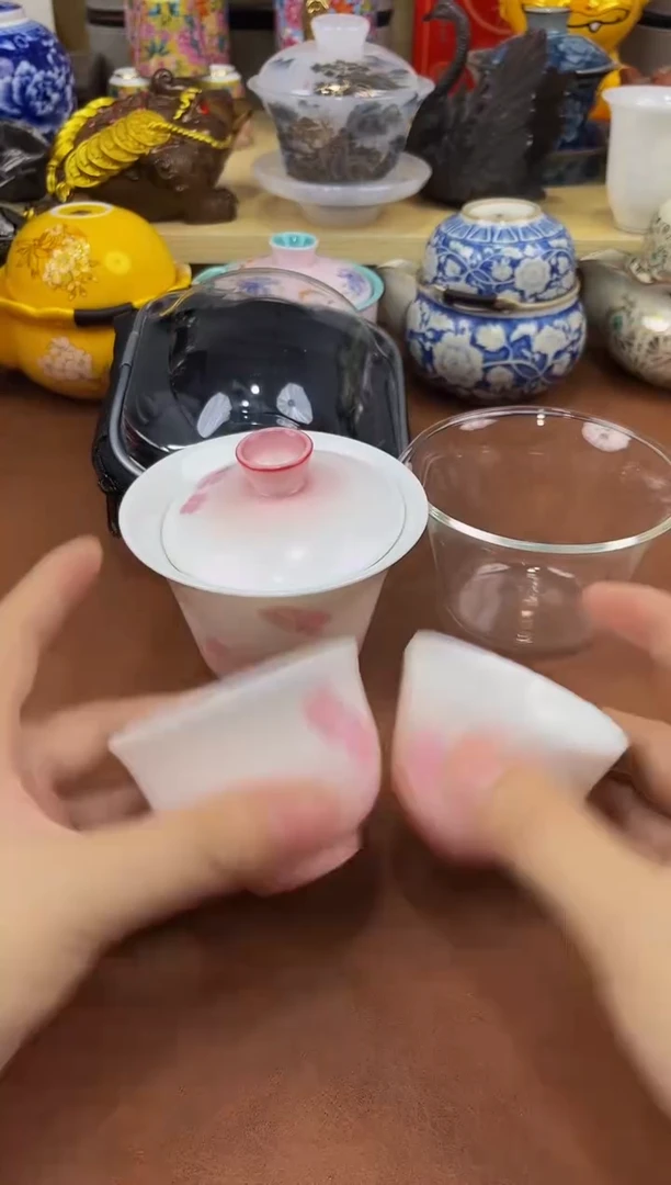 陶瓷茶具摆件旅行套组