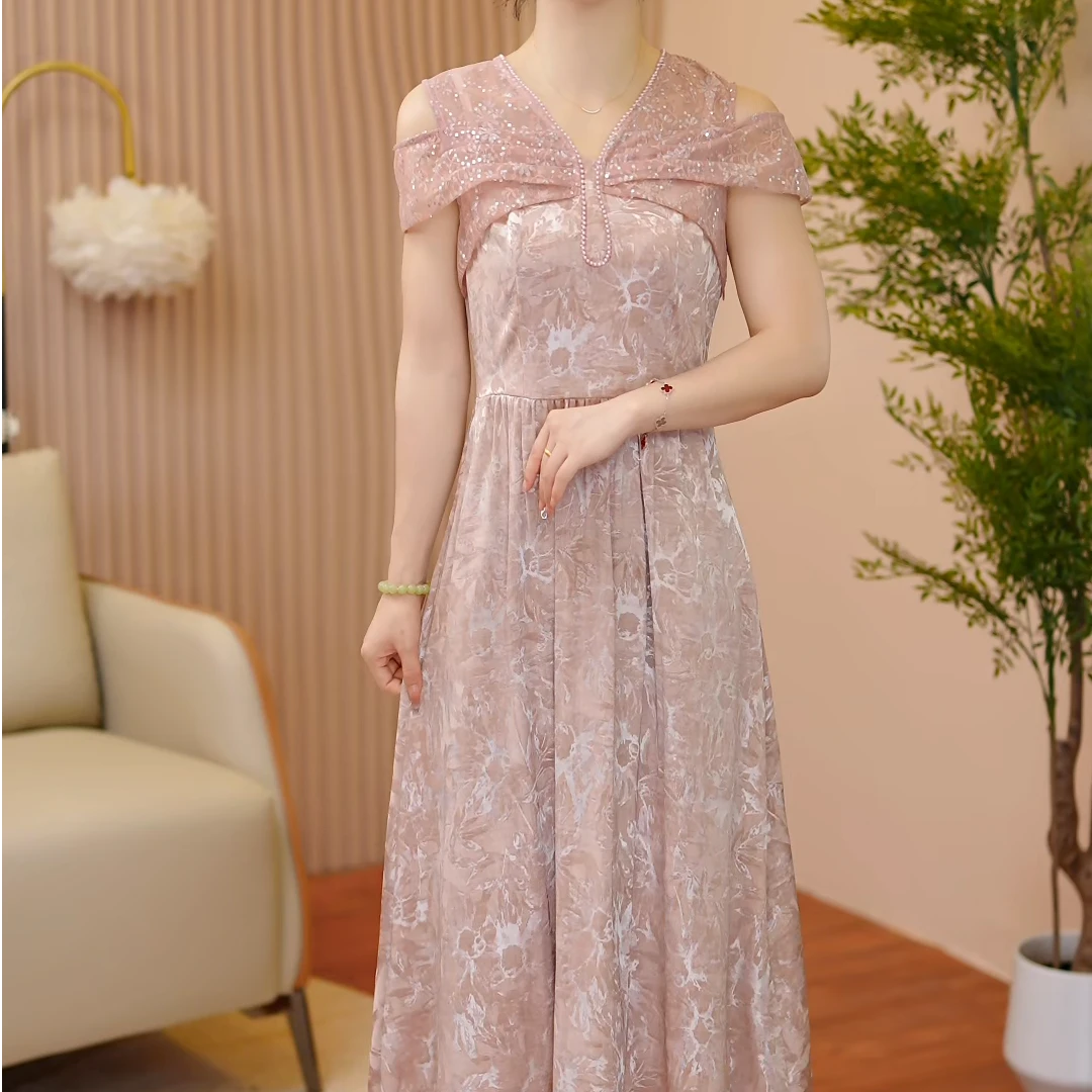 【芊霓女装】25121夏季穿搭新款连衣裙收腰显气质