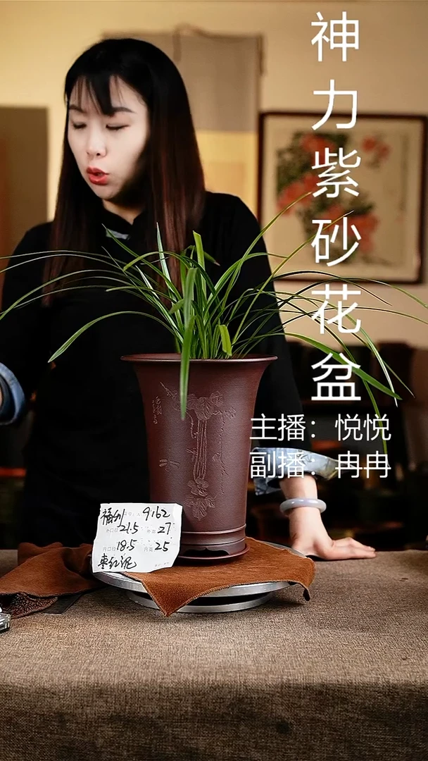 紫砂花盆花卉工艺9162+z