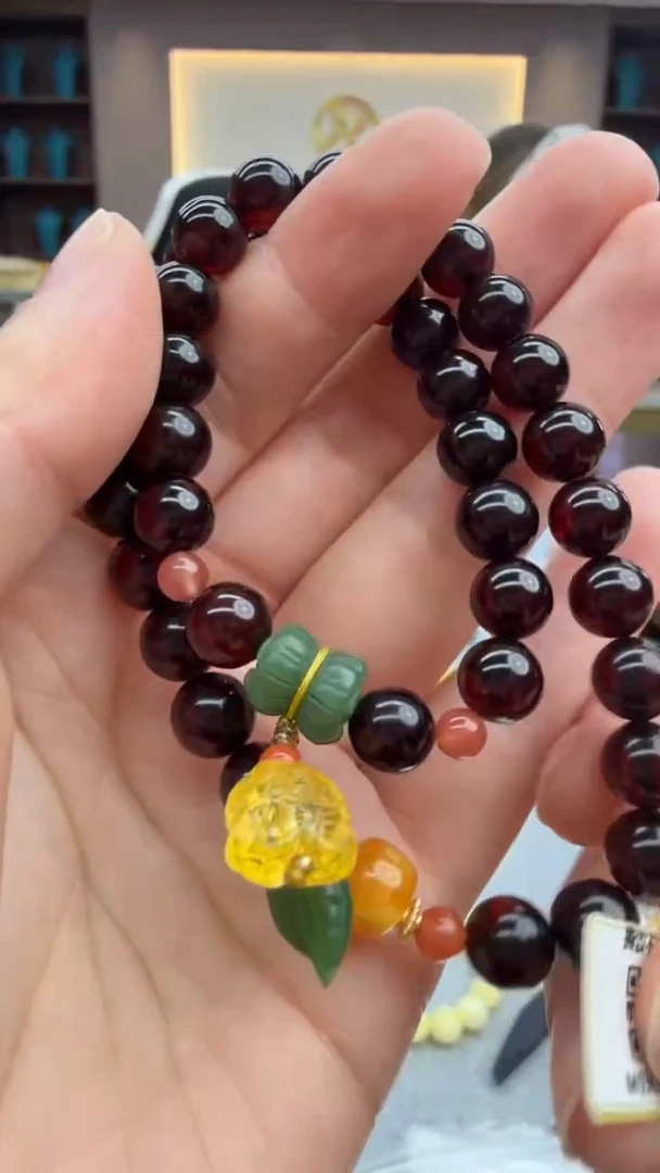 手链琥珀未镶嵌210秒拍号假一罚三