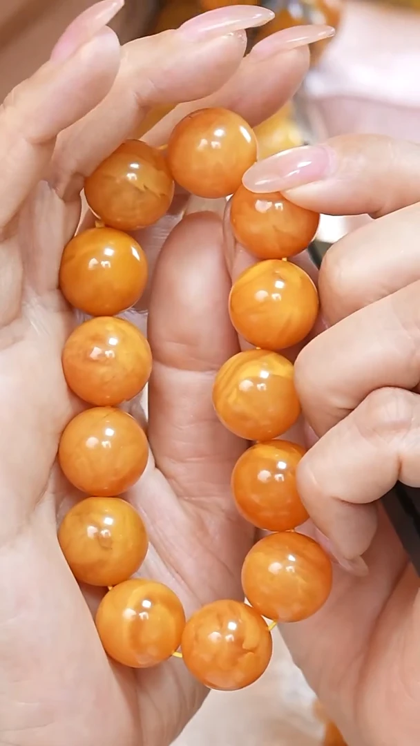 蜜蜡颈饰未镶嵌6124天然蜜蜡珠宝奇石云端妖孽全部保真