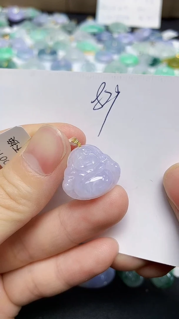 颈饰18K金镶嵌翡翠天然缅甸翡翠A货翡翠百元以上9元证书费自理