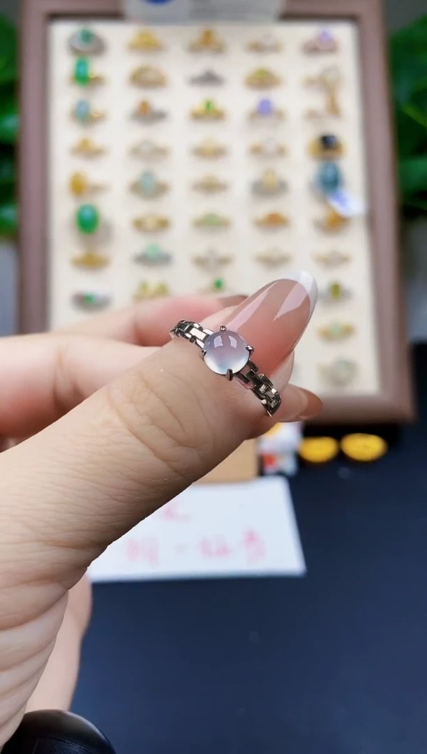 银S925镶嵌戒指翡翠12