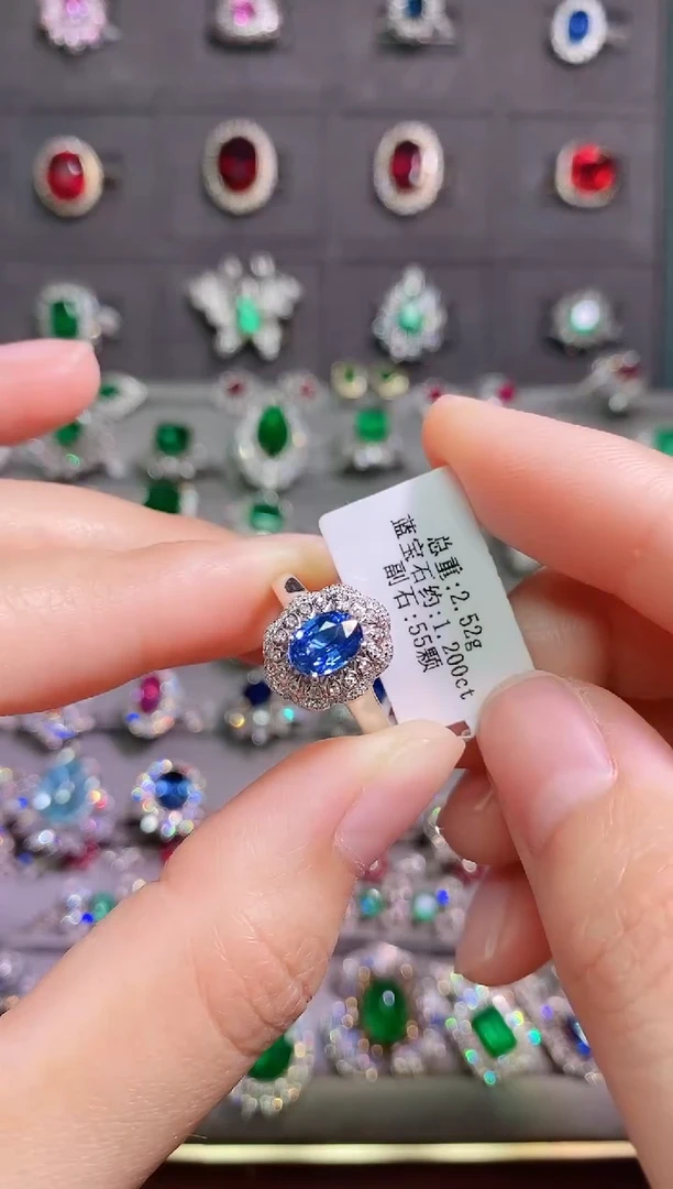 【闪购商品】蓝宝石18K金戒指18K金镶嵌1