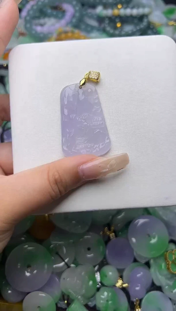 翡翠未镶嵌颈饰天然缅甸翡翠吊坠