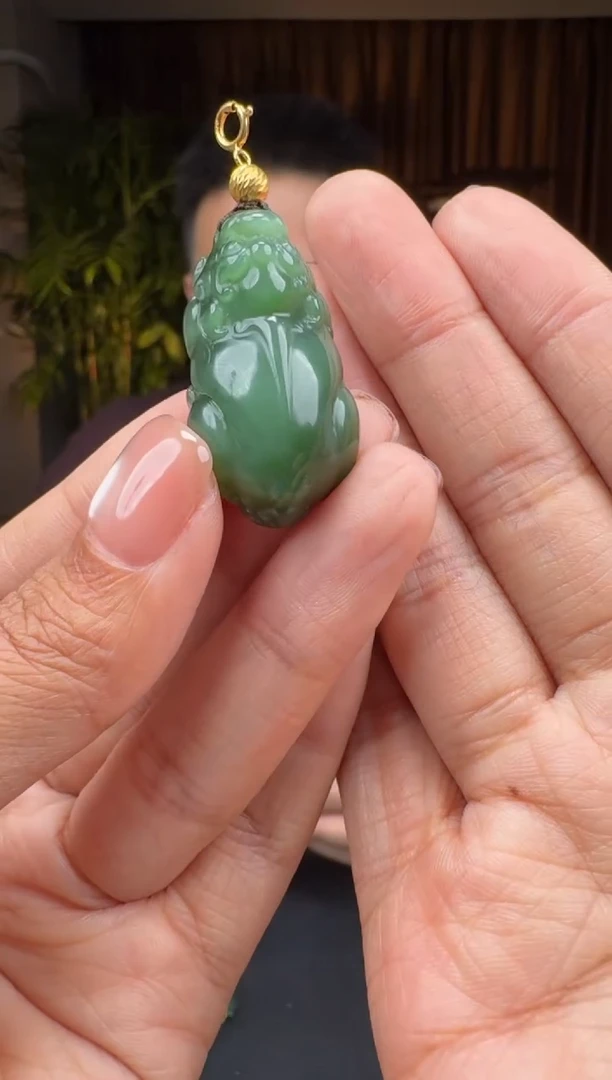 【闪购商品】和田玉1518K金镶嵌2.24刘洋多样性发货