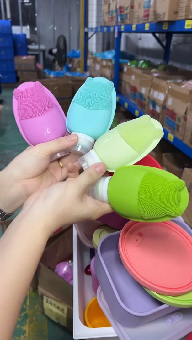 硅胶4PC-90ML-混色-小狐狸分装瓶