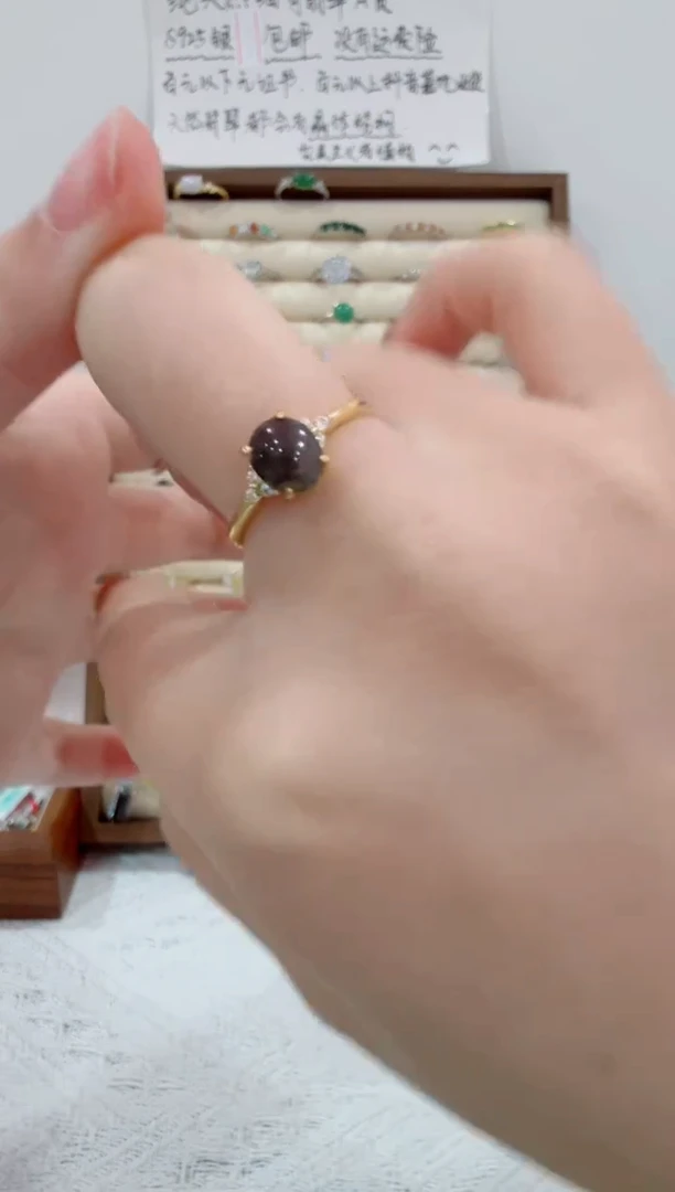 银S925镶嵌戒指翡翠163