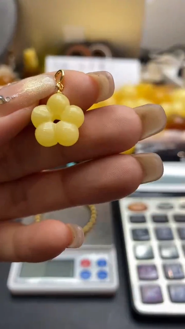 琥珀银S925镶嵌珠宝奇石1811