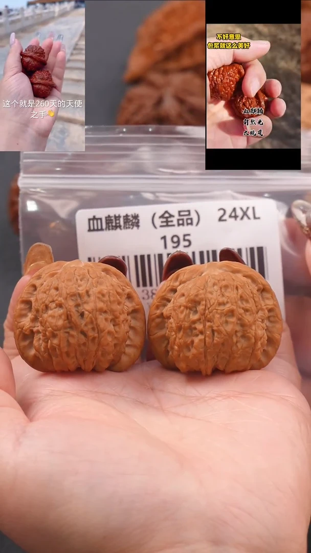 【闪购商品】文玩核桃把件38.5血麒麟狮子头（全品）