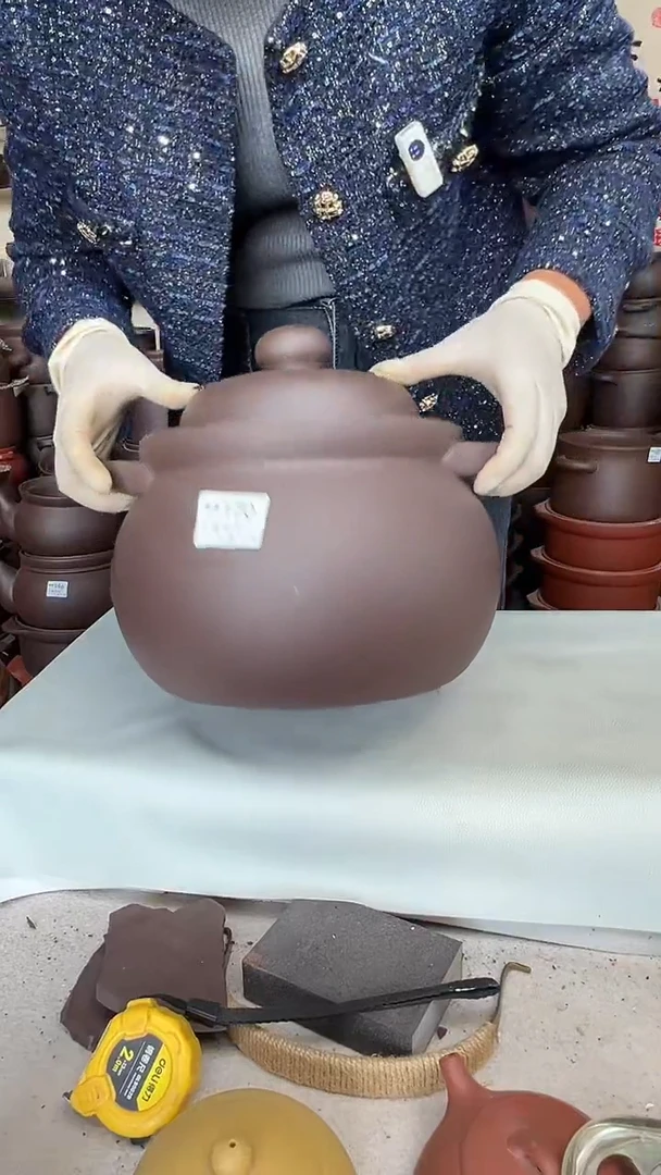宜兴紫砂微瑕5升大肚煲170