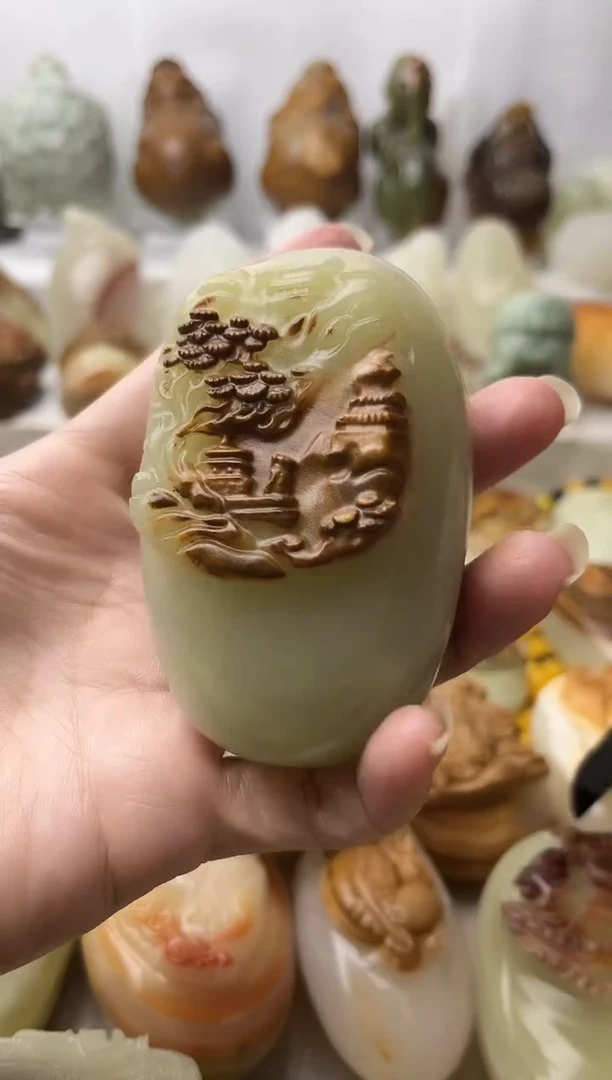 石材古青石棉纹正常不退换山水