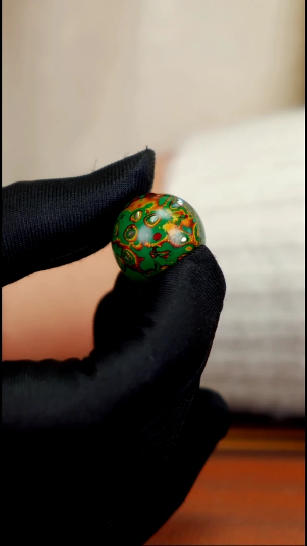 疯子大漆绿金螺钿20mm