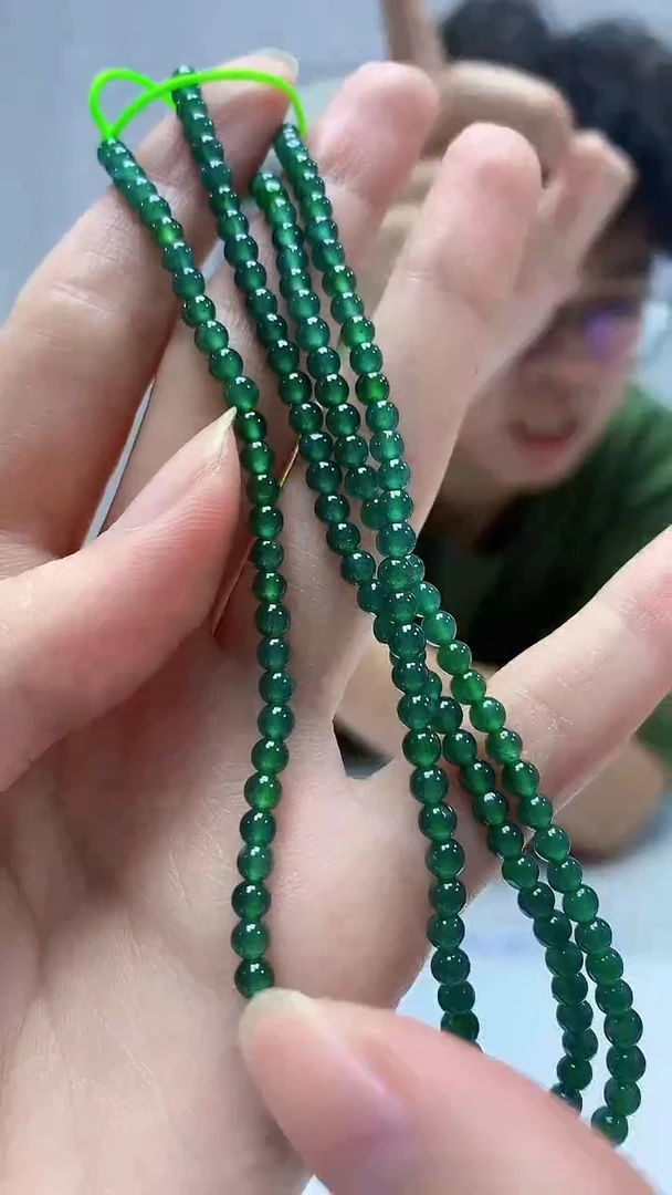 【闪购商品】定制翡翠未镶嵌4688zm-毛货珠链109
