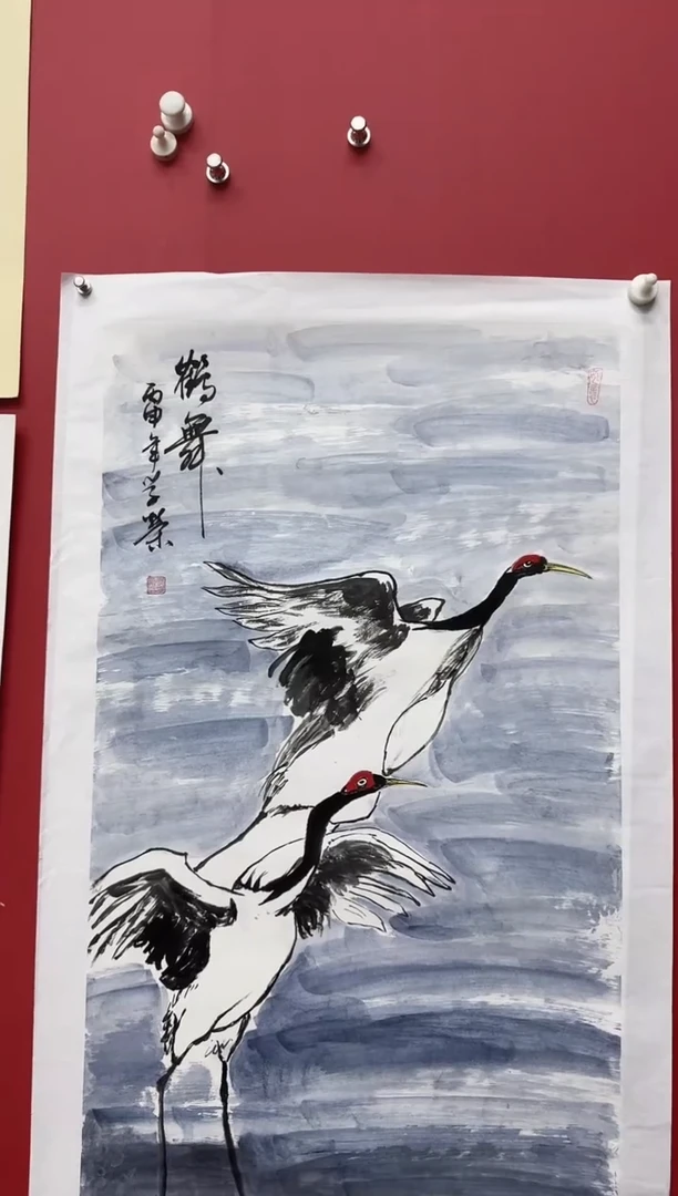 书法李学荣老师鹤舞