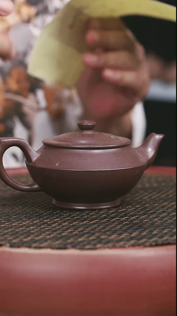 茶壶紫砂65号高砂老紫泥汉云240CC