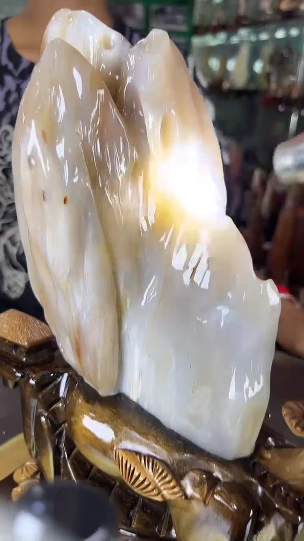 未镶嵌珠宝奇石硅化玉缅甸天然树化玉摆件