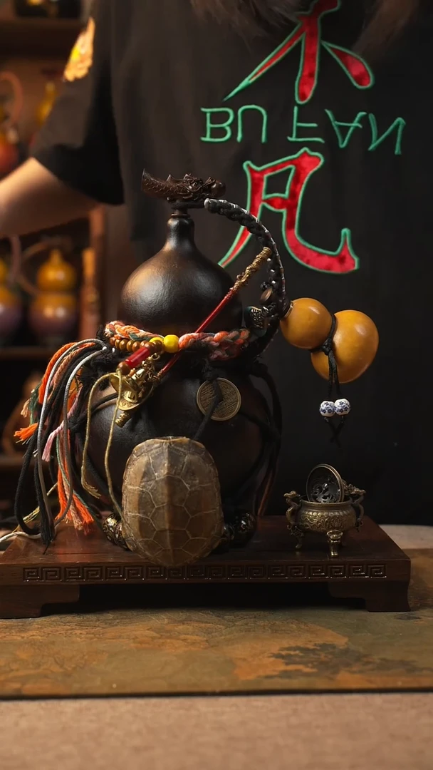木048匠大漆酒葫芦一物一拍