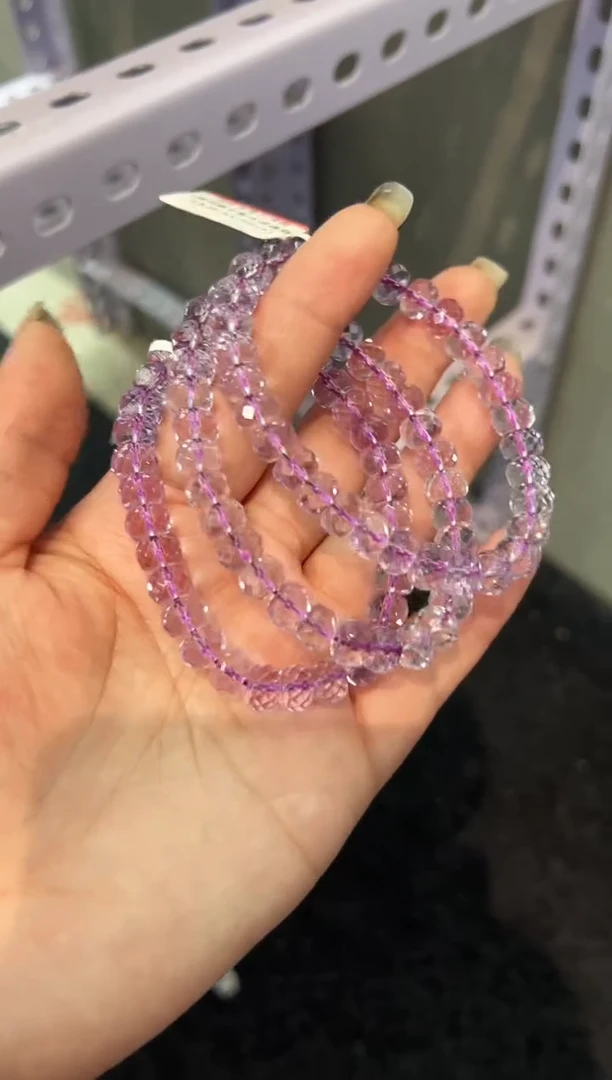 未镶嵌手串水晶玻利维亚紫水晶盘珠刻面手串多样性发一 M57456X