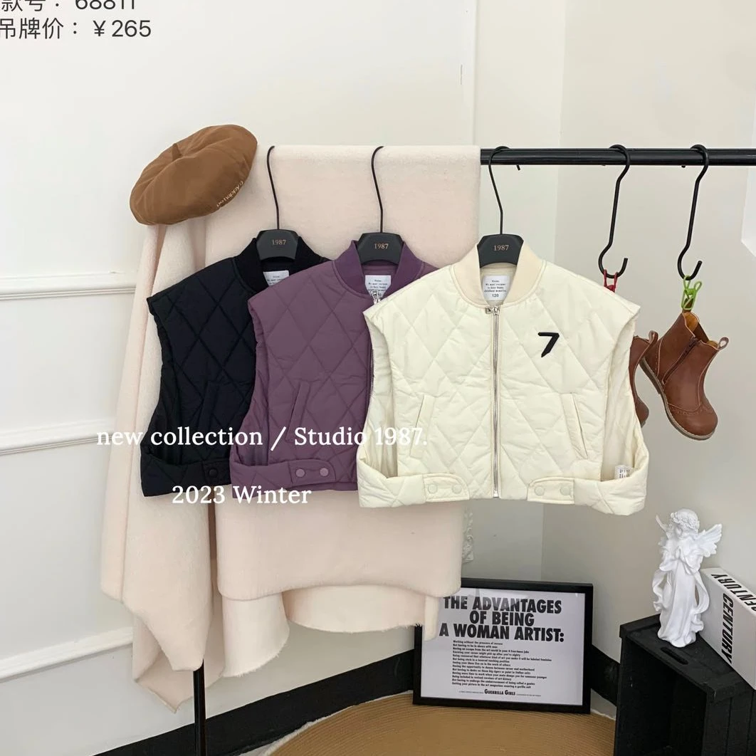 68811高端专享冬季棉马甲黑色