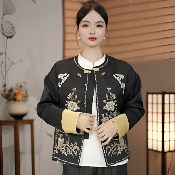 【高定系列】新款重磅刺绣时尚百搭新中式外套